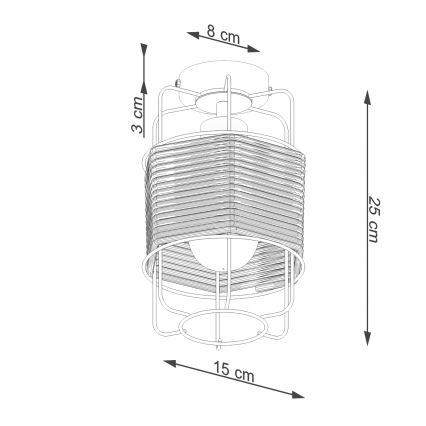 Плафон GIZUR 1xE27/15W/230V