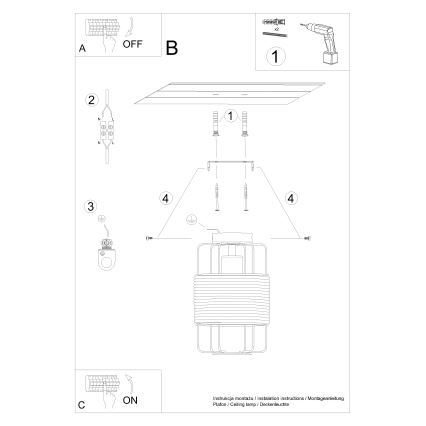 Плафон GIZUR 1xE27/15W/230V