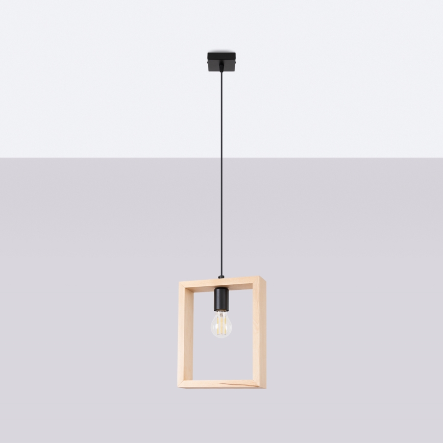 Пендел ARIES 1xE27/15W/230V бук/бежов