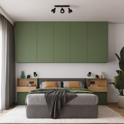 Спот аплик ELBA 1xE27/15W/230V черен