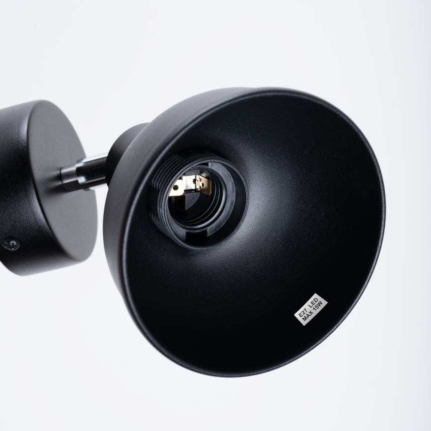 Спот аплик ELBA 1xE27/15W/230V черен