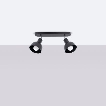 Спот ELBA 2xE27/15W/230V черен