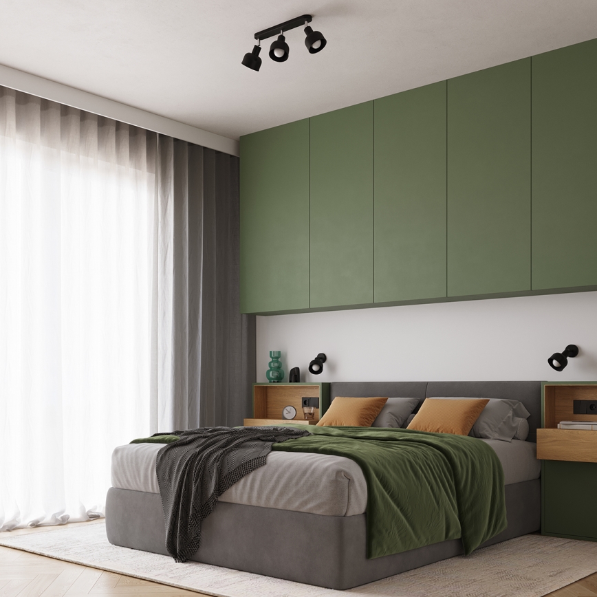 Спот ELBA 3xE27/15W/230V черен