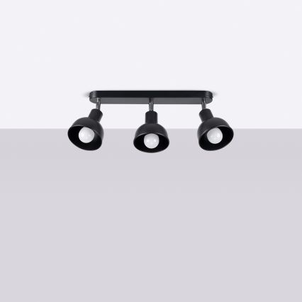 Спот ELBA 3xE27/15W/230V черен