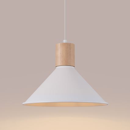 Пендел JAGA 1xE27/15W/230V Ø 30 см бял