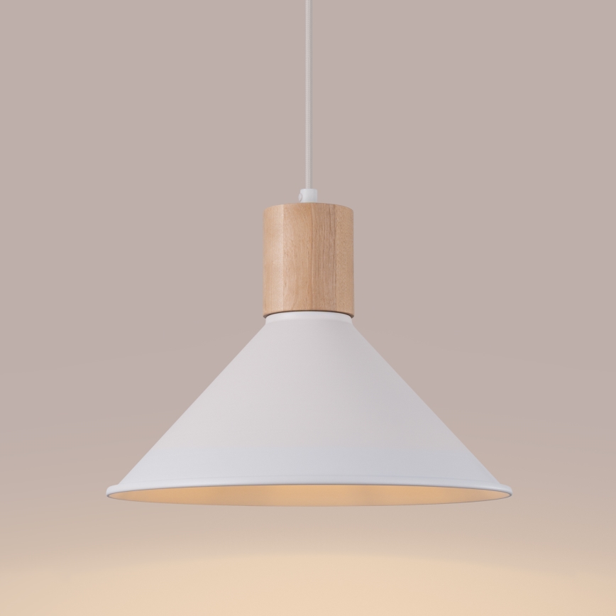 Пендел JAGA 1xE27/15W/230V Ø 30 см бял