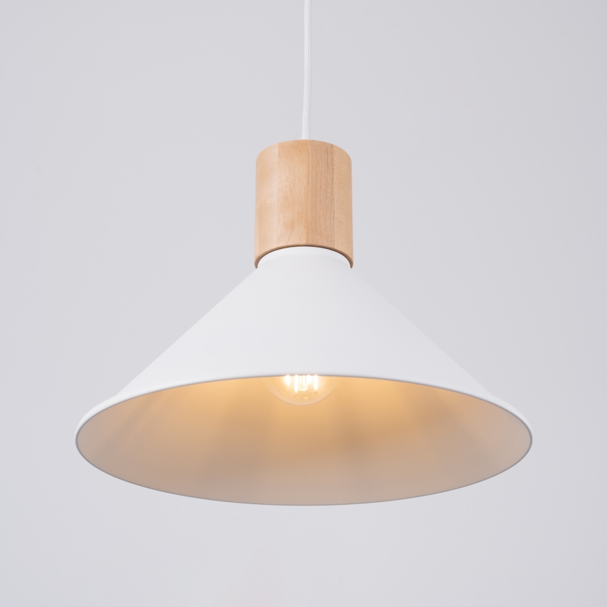 Пендел JAGA 1xE27/15W/230V Ø 30 см бял