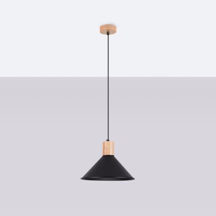 Пендел JAGA 1xE27/15W/230V Ø 30 см черен
