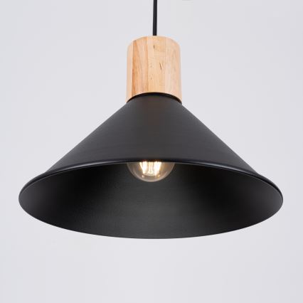 Пендел JAGA 1xE27/15W/230V Ø 30 см черен