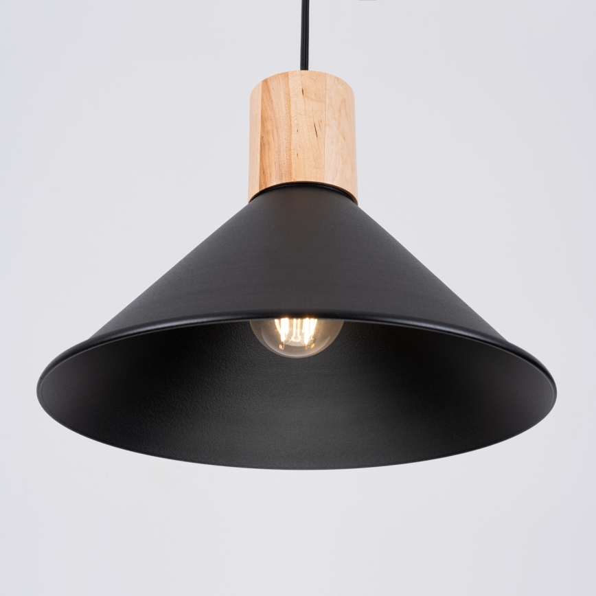 Пендел JAGA 1xE27/15W/230V Ø 30 см черен