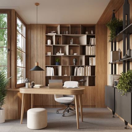 Пендел JAGA 1xE27/15W/230V Ø 30 см черен