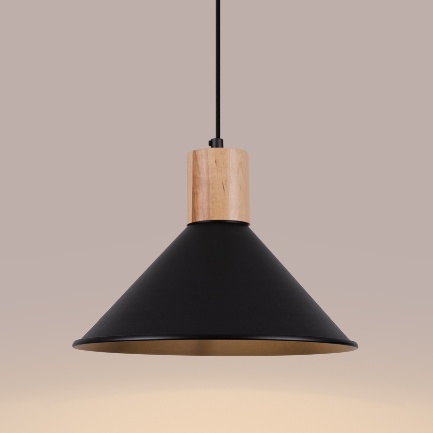 Пендел JAGA 1xE27/15W/230V Ø 30 см черен