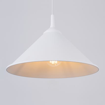 Пендел ZUMA 1xE27/15W/230V Ø 30 см бял