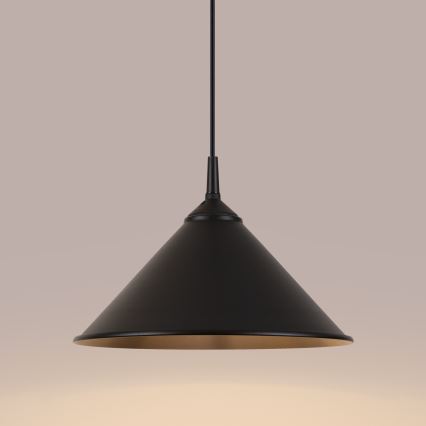 Пендел ZUMA 1xE27/15W/230V Ø 30 см черен