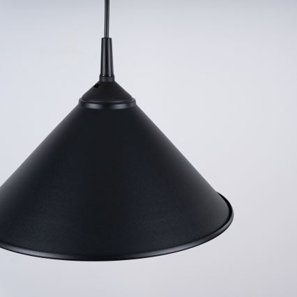 Пендел ZUMA 1xE27/15W/230V Ø 30 см черен