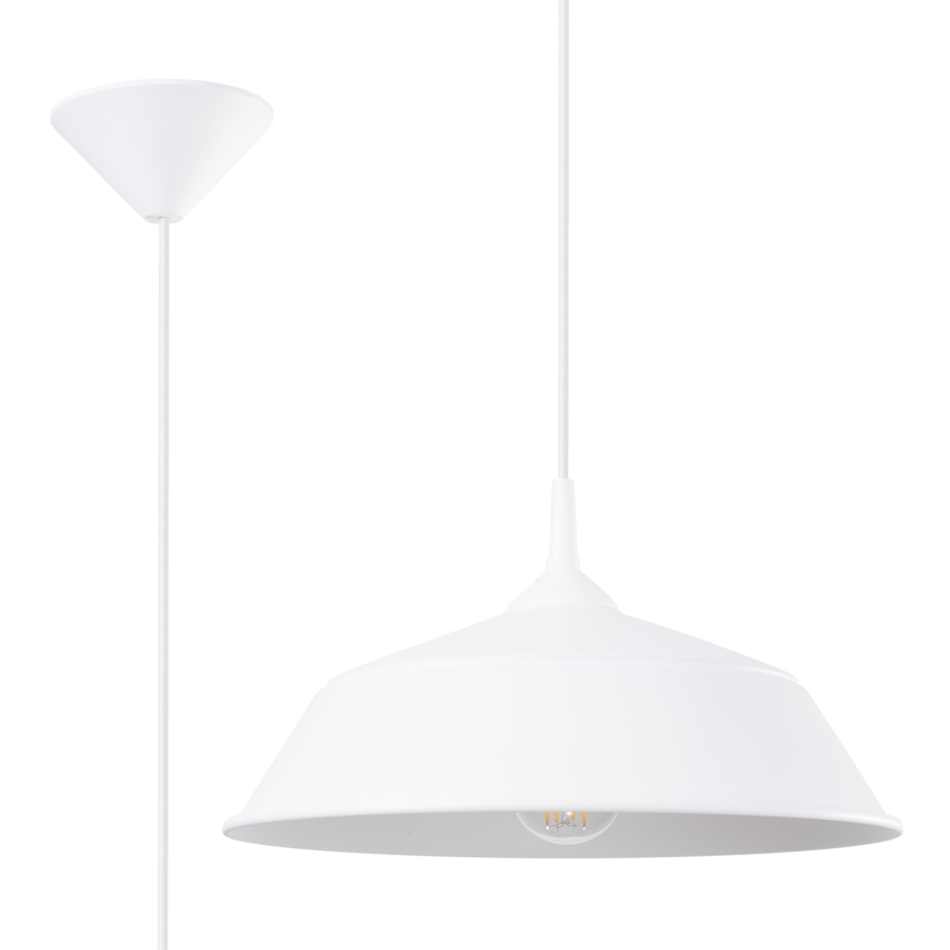 Пендел FRIKA 1xE27/15W/230V Ø 34 см бял