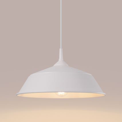Пендел FRIKA 1xE27/15W/230V Ø 34 см бял