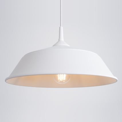 Пендел FRIKA 1xE27/15W/230V Ø 34 см бял