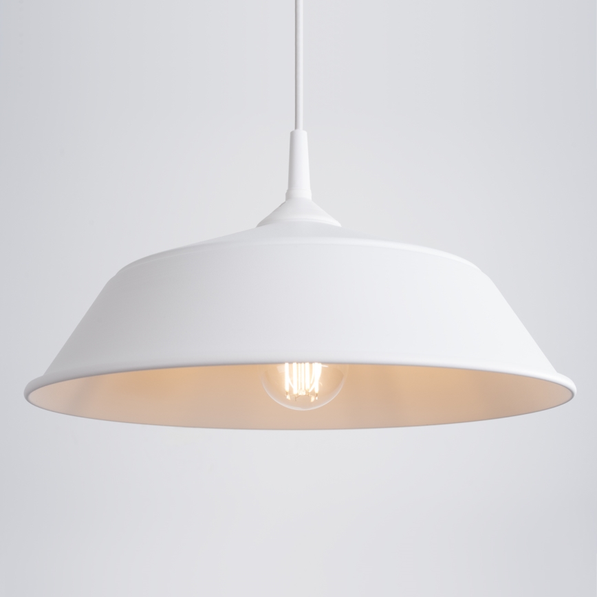 Пендел FRIKA 1xE27/15W/230V Ø 34 см бял