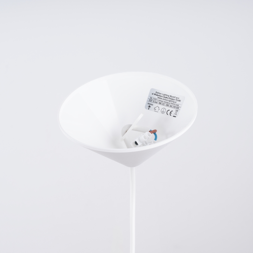 Пендел FRIKA 1xE27/15W/230V Ø 34 см бял