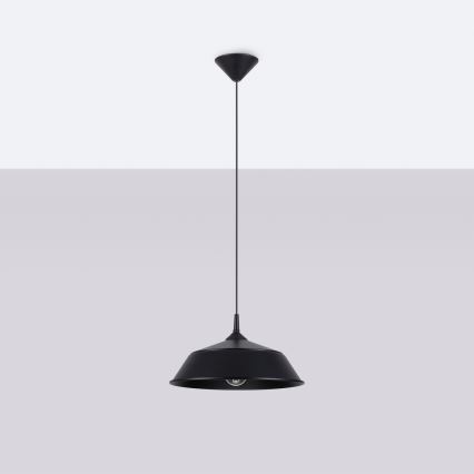 Пендел FRIKA 1xE27/15W/230V Ø 34 см черен