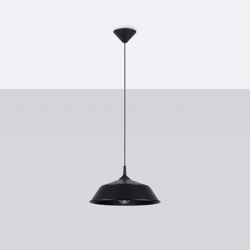 Пендел FRIKA 1xE27/15W/230V Ø 34 см черен