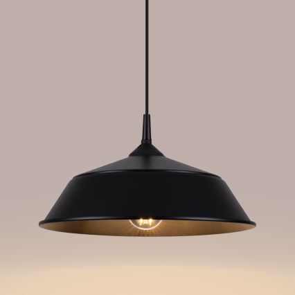 Пендел FRIKA 1xE27/15W/230V Ø 34 см черен