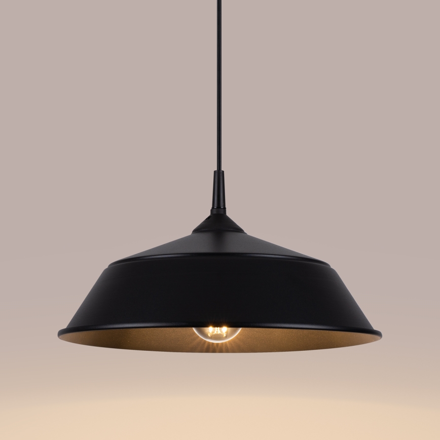 Пендел FRIKA 1xE27/15W/230V Ø 34 см черен