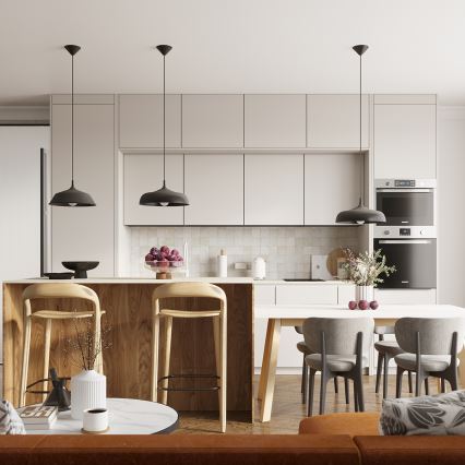 Пендел FRIKA 1xE27/15W/230V Ø 34 см черен