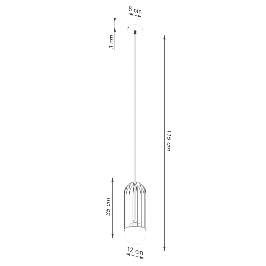 Пендел BRINA 1xG9/8W/230V черен