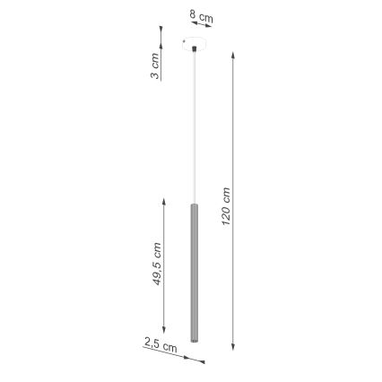 Пендел ARCHE 1xG9/8W/230V златист