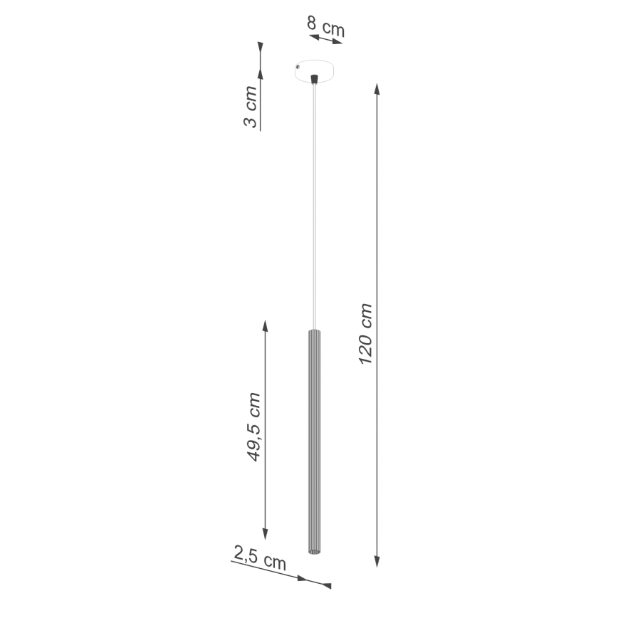Пендел ARCHE 1xG9/8W/230V златист