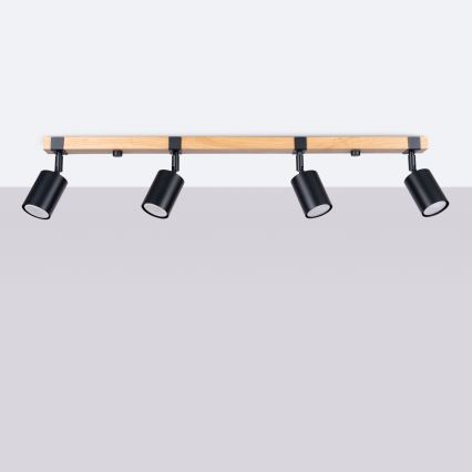 Спот FAGER 4xGU10/10W/230V черен