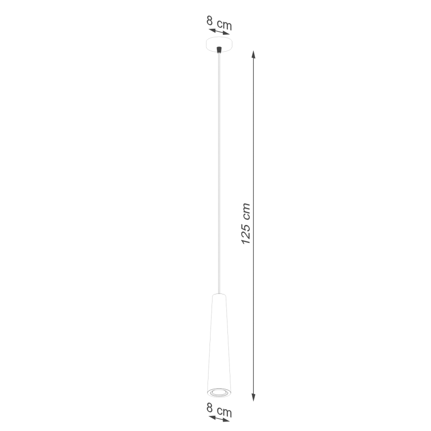 Пендел ELECTRA 1xGU10/10W/230V бетон/сив
