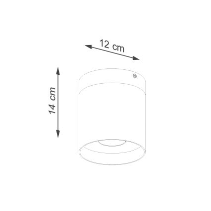 Спот RIF 1xGU10/10W/230V Ø 12 см черен
