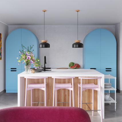 Пендел MARION 1xE27/15W/230V Ø 29,5 см черен