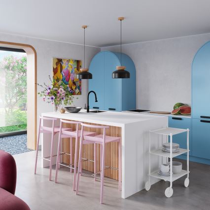 Пендел MARION 1xE27/15W/230V Ø 29,5 см черен