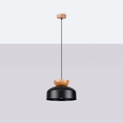 Пендел MARION 1xE27/15W/230V Ø 29,5 см черен