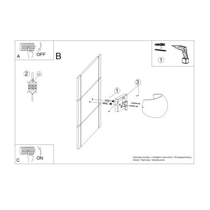 Стенно осветително тяло GLOBE 2xG9/8W/230V бетон/сиво