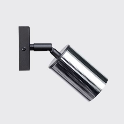 Спот аплик WINX 1xGU10/10W/230V черен/лъскав хром