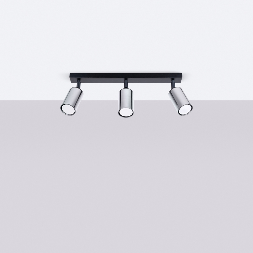 Спот WINX 3xGU10/10W/230V черен/лъскав хром