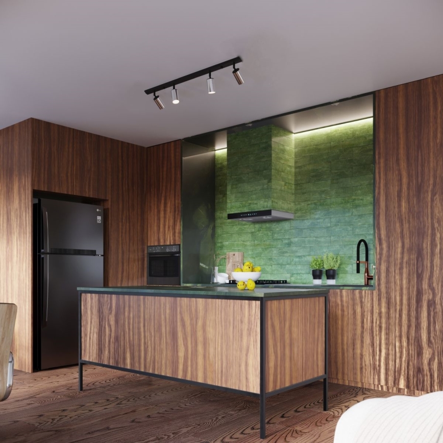 Спот WINX 4xGU10/10W/230V черен/лъскав хром