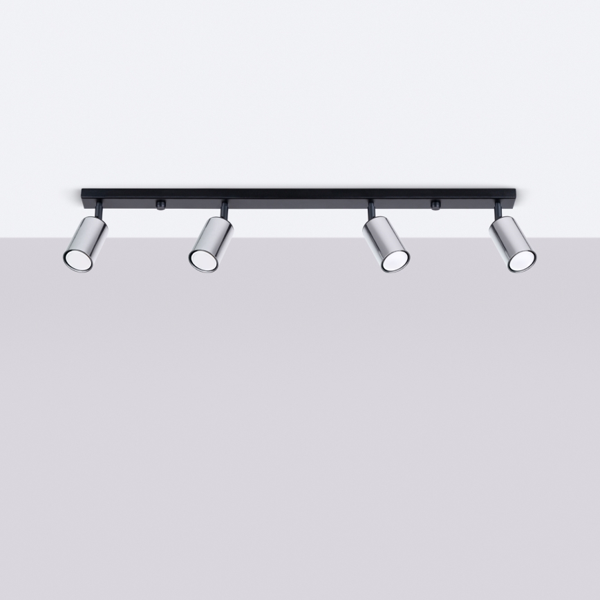 Спот WINX 4xGU10/10W/230V черен/лъскав хром