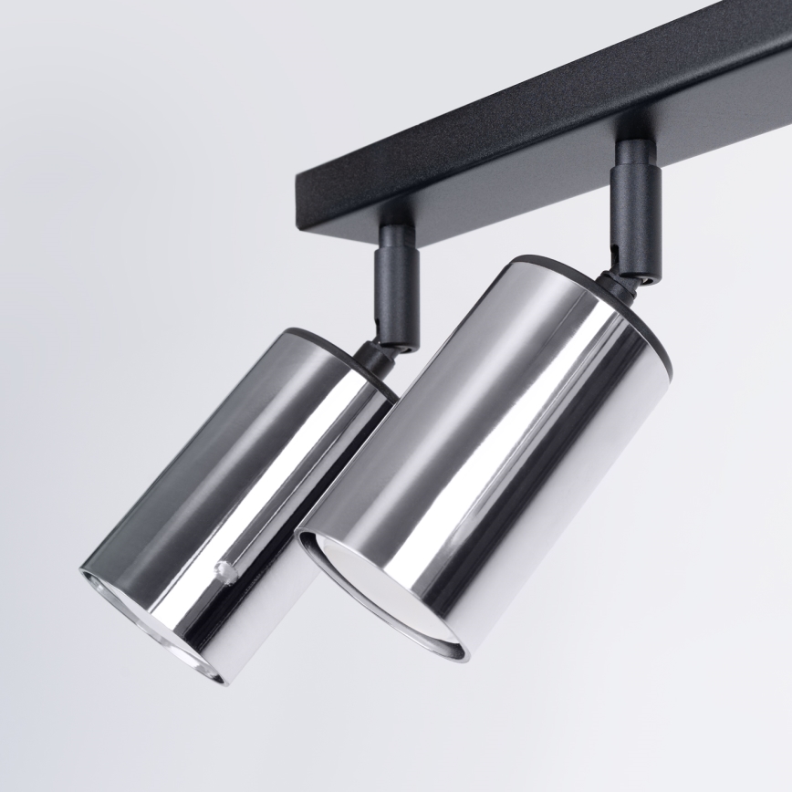 Спот WINX 6xGU10/10W/230V черен/лъскав хром