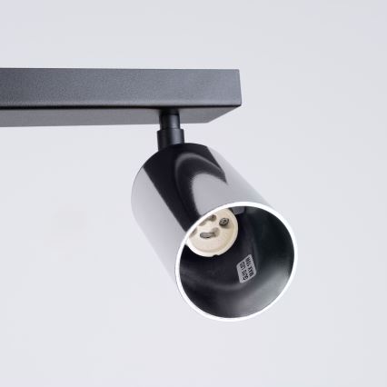 Спот WINX 6xGU10/10W/230V черен/лъскав хром