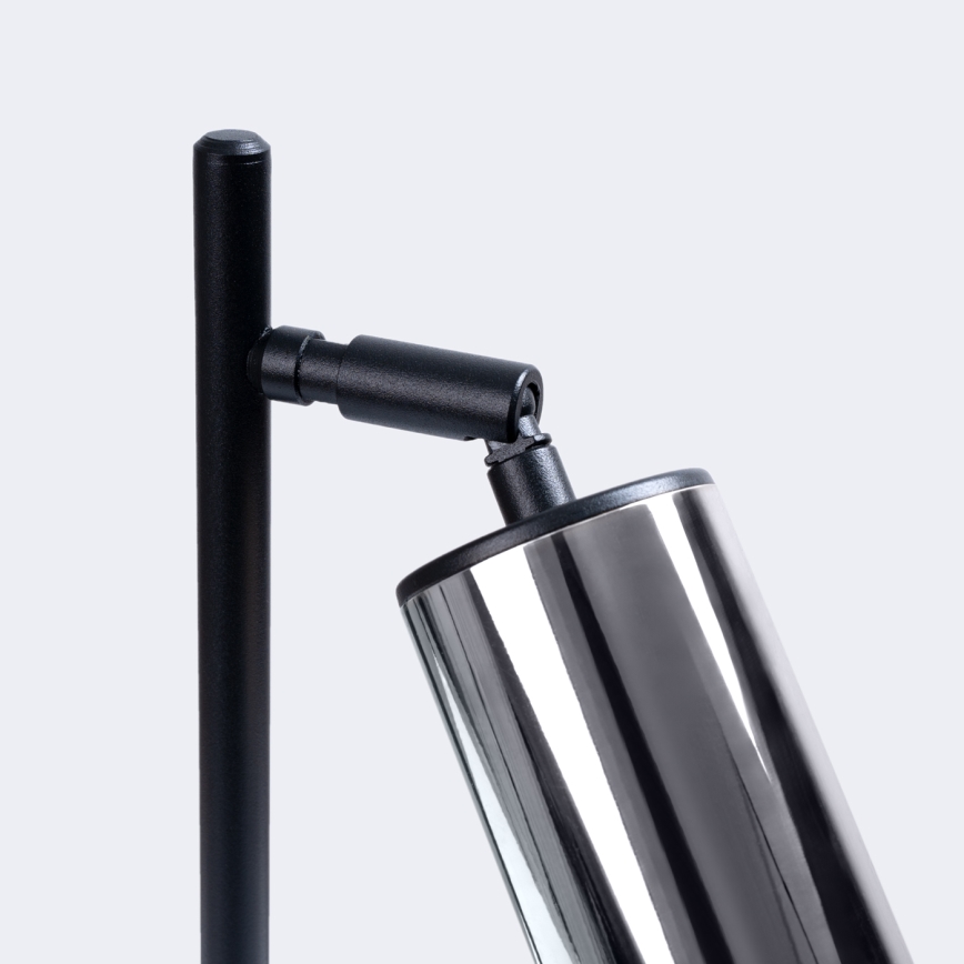 Настолна лампа WINX 1xGU10/10W/230V черен/лъскав хром