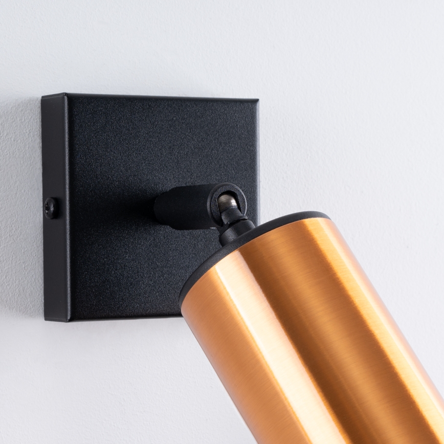 Спот аплик WINX 1xGU10/10W/230V черен/меден