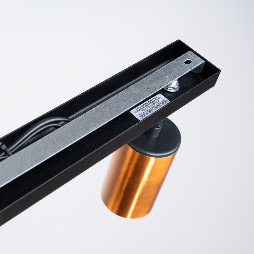 Спот WINX 2xGU10/10W/230V черен/меден