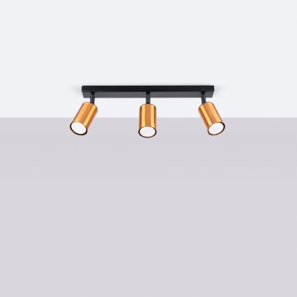 Спот WINX 3xGU10/10W/230V черен/меден