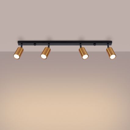 Спот WINX 4xGU10/10W/230V черен/меден